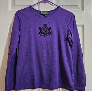 Ralph Lauren purple shirt.
